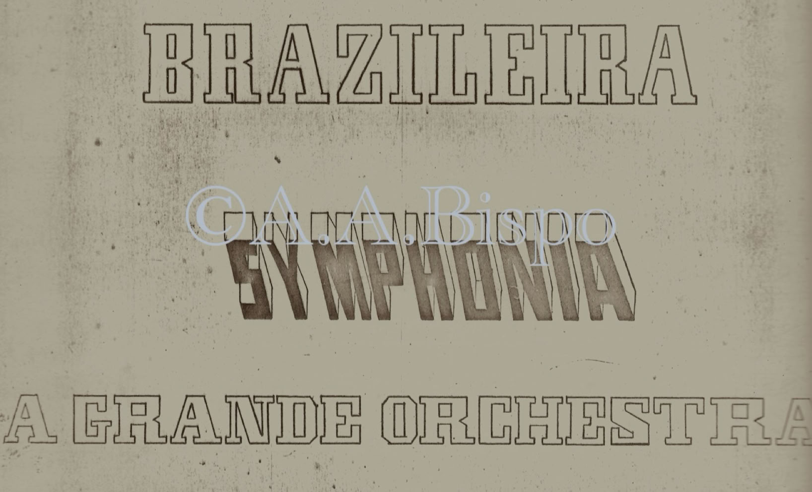Parte da Sinfonia a grande orquestra Brasileira de J. Pedro Gomes Cardim, músico português que atuou no Rio Grande do Sul á época da Guerra do Paraguai e que desempenhou importante papel na Música Sacra em São Paulo. Seus filhos marcaram a vida artística e o ensino da capital paulista. Pesquisas de A.A.Bispo da década de 1960.
